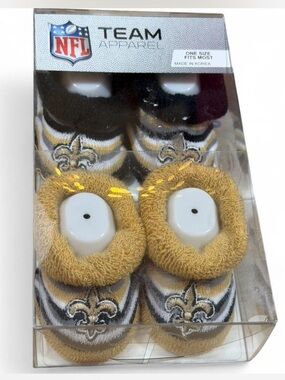NWT NFL New Orleans Saints Baby Bootie Socks FBF Originals OSFM